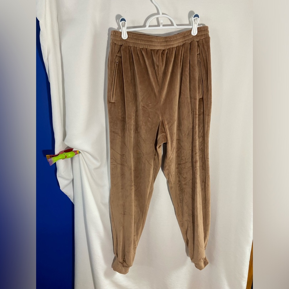 SKIMS Size Large Velour Track Pant in Sienna Women’s Lounge Sweat Pants NWOT